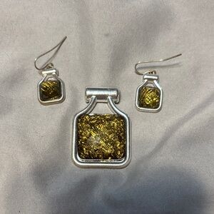 Elegant Silver and Gold Jewelry Set